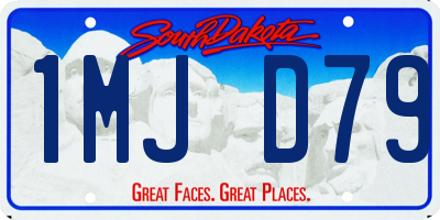SD license plate 1MJD79