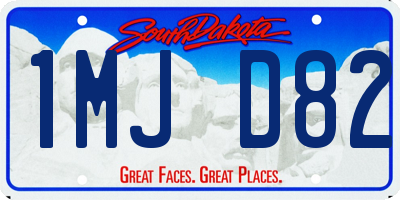 SD license plate 1MJD82