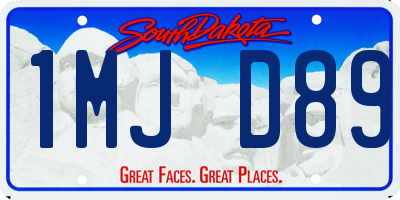 SD license plate 1MJD89