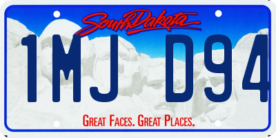 SD license plate 1MJD94