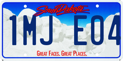 SD license plate 1MJE04