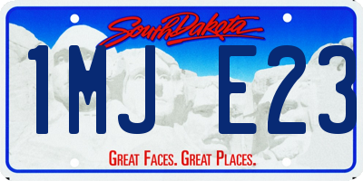 SD license plate 1MJE23