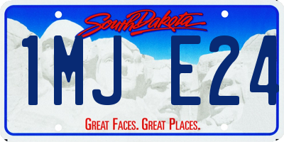 SD license plate 1MJE24