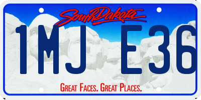 SD license plate 1MJE36