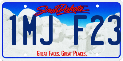 SD license plate 1MJF23