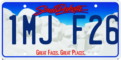 SD license plate 1MJF26