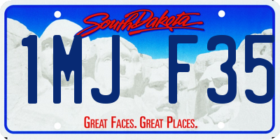 SD license plate 1MJF35