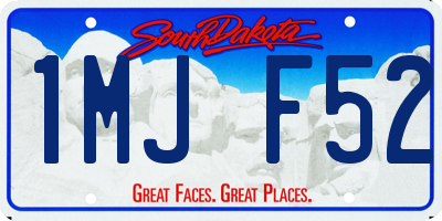 SD license plate 1MJF52