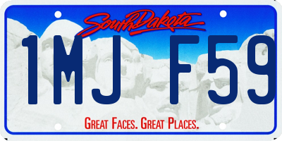 SD license plate 1MJF59
