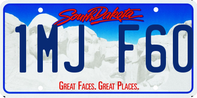 SD license plate 1MJF60