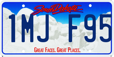 SD license plate 1MJF95