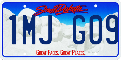 SD license plate 1MJG09