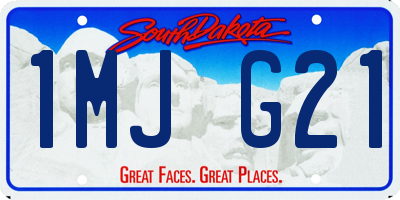SD license plate 1MJG21