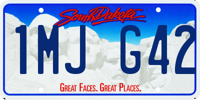 SD license plate 1MJG42