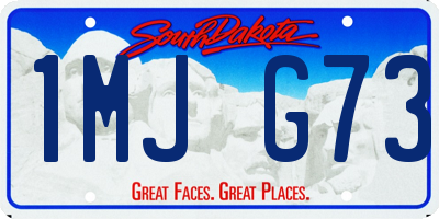 SD license plate 1MJG73