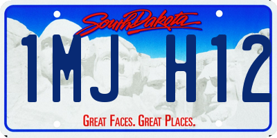 SD license plate 1MJH12