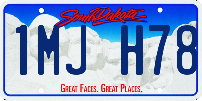 SD license plate 1MJH78