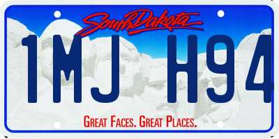 SD license plate 1MJH94