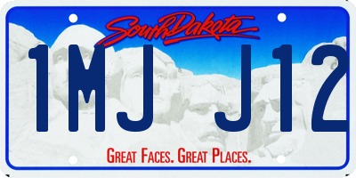 SD license plate 1MJJ12