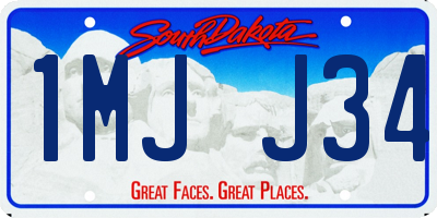 SD license plate 1MJJ34