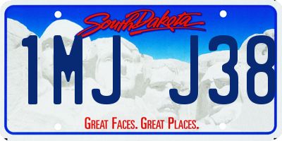 SD license plate 1MJJ38