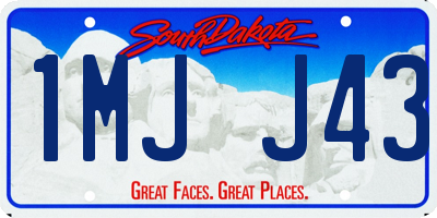 SD license plate 1MJJ43