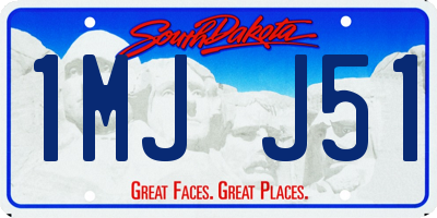 SD license plate 1MJJ51