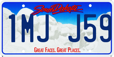 SD license plate 1MJJ59