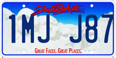 SD license plate 1MJJ87