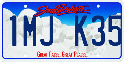 SD license plate 1MJK35