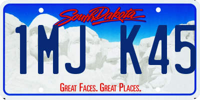 SD license plate 1MJK45
