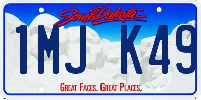 SD license plate 1MJK49