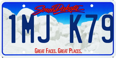 SD license plate 1MJK79