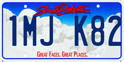 SD license plate 1MJK82
