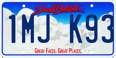 SD license plate 1MJK93
