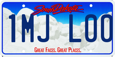 SD license plate 1MJL00