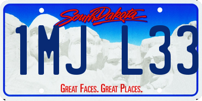 SD license plate 1MJL33