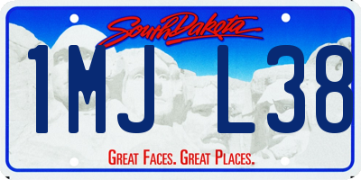 SD license plate 1MJL38
