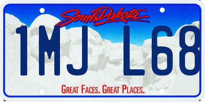 SD license plate 1MJL68