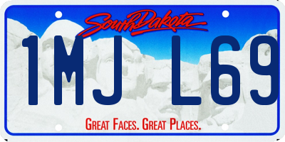 SD license plate 1MJL69