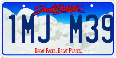 SD license plate 1MJM39