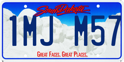SD license plate 1MJM57