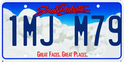 SD license plate 1MJM79