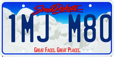 SD license plate 1MJM80