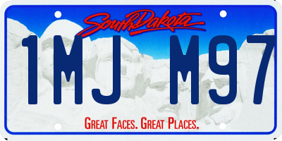 SD license plate 1MJM97