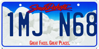 SD license plate 1MJN68