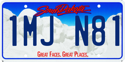 SD license plate 1MJN81
