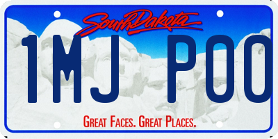 SD license plate 1MJP00