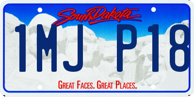 SD license plate 1MJP18