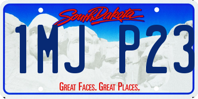 SD license plate 1MJP23